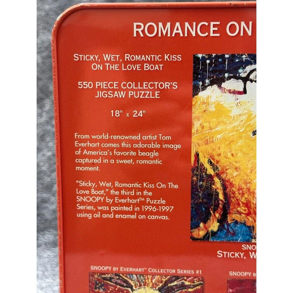 Vintage Snoopy Peanuts 550 Piece Jigsaw Puzzle Collector Series #3 Tin NIB